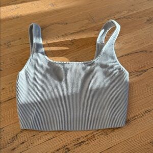 Babaton Ribbed Gray Tank Top